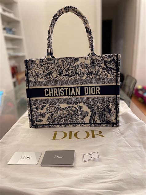 dior white tote bag|Dior tote bag medium size.